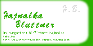 hajnalka bluttner business card